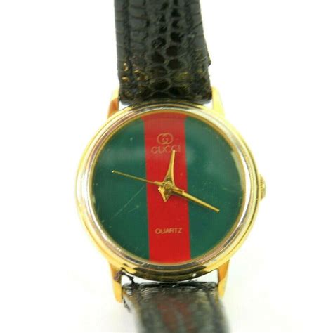 green face gucci watch|Vintage Gucci Watch Green Red for sale .